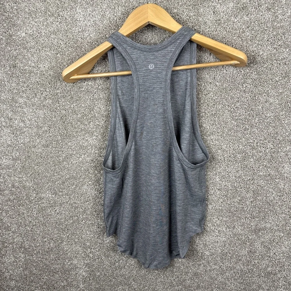 Lululemon Womens XS Heathered Gray Racerback Tank Top Space Dye Athletic